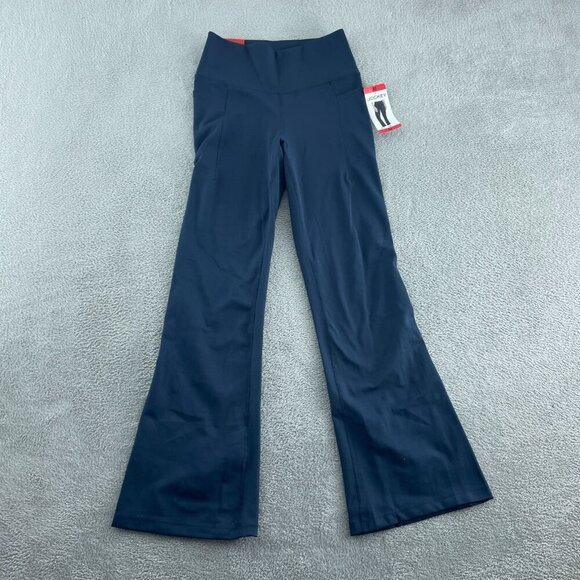 Jockey Studio Flare Pant M Neo Navy Polyester/Spandex Blend NWT 3542 - Picture 2 of 11